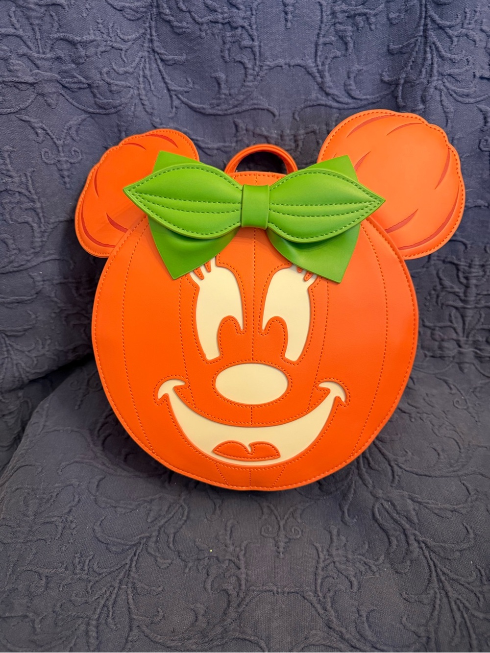 LOUNGEFLY Kids Pumpkin Character Crossbody Bag - Orange & Green